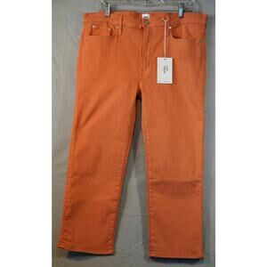 Edwin Bree Crop Jeans Women's Size 34 Orange Slim Straight NWT $148